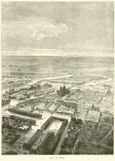 Utsikt over Metz, oktober 1870 av English School