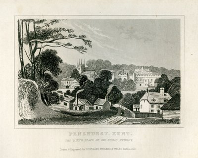 Ansicht von Penshurst, Kent, um 1840 von English School