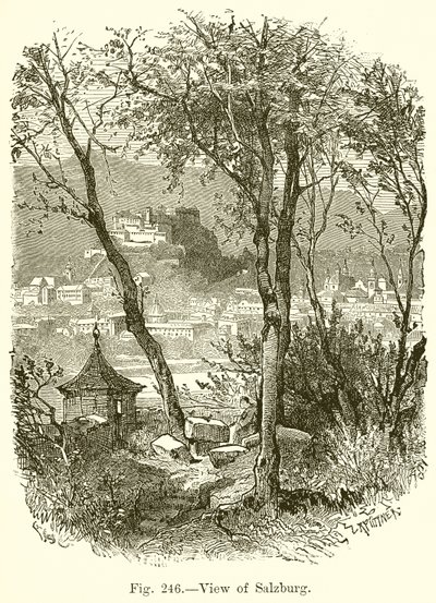 Utsikt over Salzburg av English School