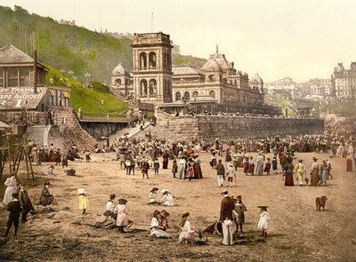 Utsikt over Scarborough (håndfarget bilde) av English School