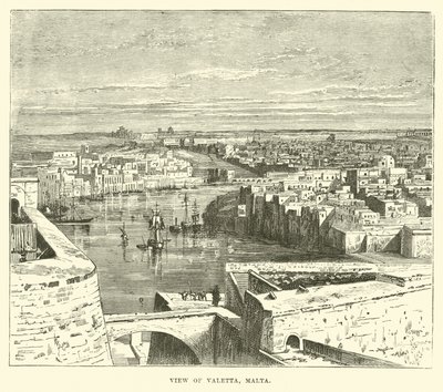 Utsikt over Valletta, Malta av English School