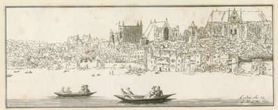 Utsikt over Westminster Palace, London, 27. mars 1652 av English School