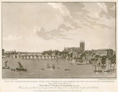Utsikt over Westminster, i perioden med byggingen av broen av English School