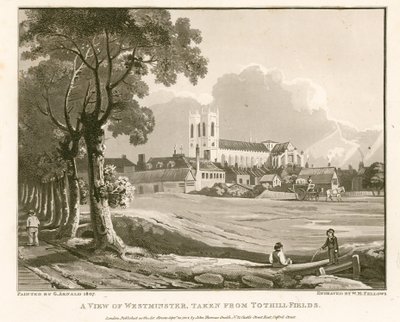 Ansicht von Westminster von Tothill Fields von English School