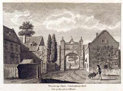 Utsikt over Wincheap Gate, 1784 av English School