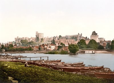 Utsikt over Windsor (håndfarget bilde) av English School