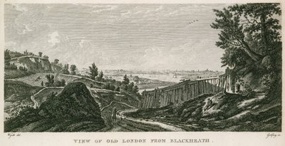 Utsikt over gamle London fra Blackheath av English School