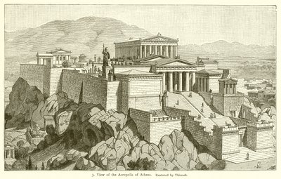 Utsikt over Akropolis i Athen av English School