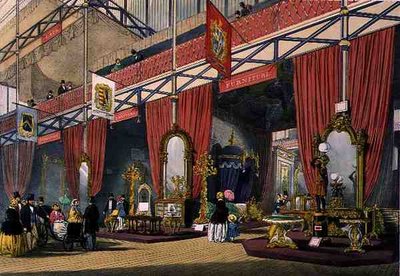 Utsikt over møbeldelen av den store utstillingen fra 1851, fra Dickinson