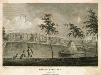 Utsikt over Queens Walk i Green Park av English School