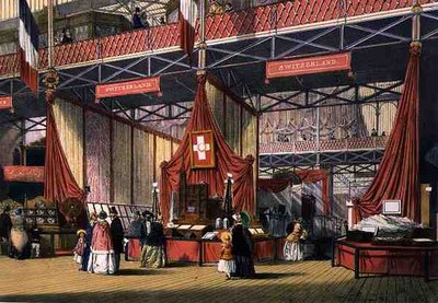 Utsikt over Sveits-delen av den store utstillingen i 1851, fra Dickinson