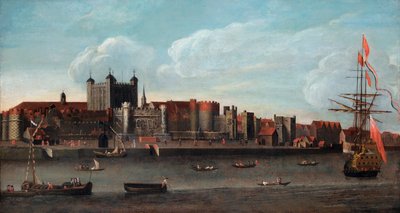 Utsikt over tårnet, ca. 1700 (olje på panel) av English School
