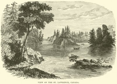 Utsikt over St Lawrence, Canada av English School