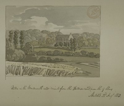 Villa i Wandsworth Road, Nine Elms (akvarell på papir) av English School