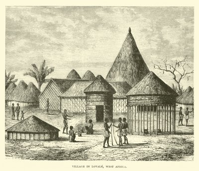 Landsby i Lovale, Vest-Afrika av English School