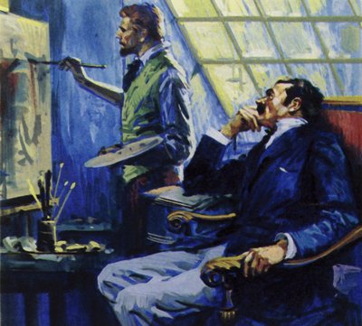 Vincent Van Gogh bodde sammen med sin bror i et studio i Montmartre av English School