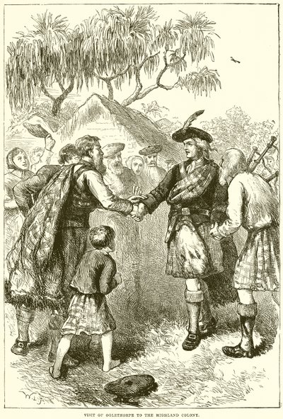 Besøk av Oglethorpe til Highland-kolonien av English School