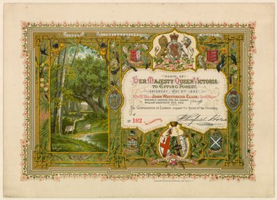 Dronning Victorias besøk i Epping Forest, 1882 av English School