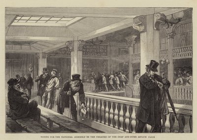 Stemme til nasjonalforsamlingen i Theatre of the Deaf and Dumb Asylum, Paris av English School
