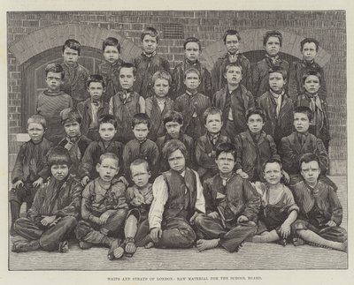 Waifs and Strays of London, råmateriale for skolestyret (gravering) av English School