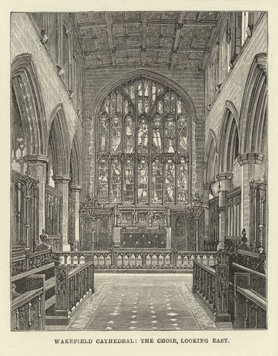 Wakefield Cathedral, koret, ser østover av English School