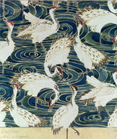 Tapetdesign, av Silver Studio, ca. 1890 av English School