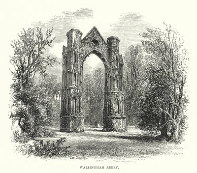 Walsingham Abbey (gravering) av English School