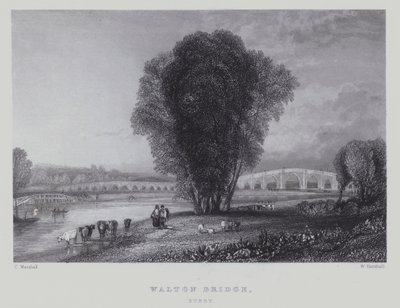 Walton Bridge, Surrey (gravering) av English School