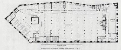Warehouse, Chepstow Street, Manchester (gravering) av English School