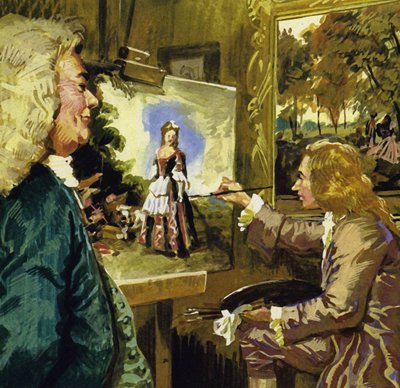 Watteau-maleriet Dansen av English School
