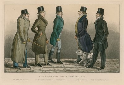 Velkjente Bond Street Loungers, 1820 av English School
