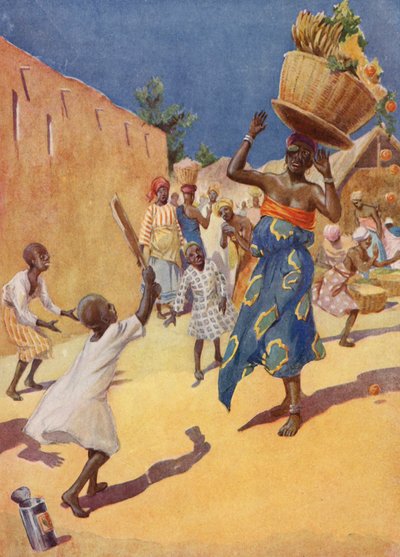 "Vel truffet, sir!" (farge litho) av English School