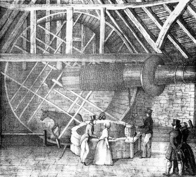 Brønnheis drevet av et esel, ca. 1870 av English School