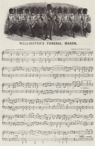 Wellingtons begravelsesmarsj (gravering) av English School