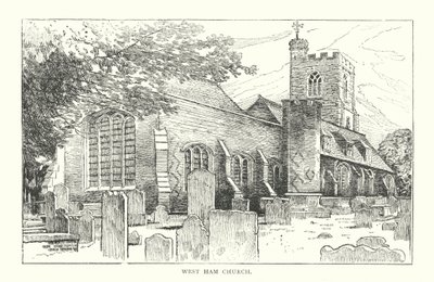 West Ham kirke (gravering) av English School