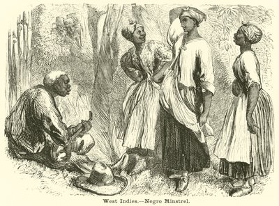 Vestindia, Negro Minstrel (gravering) av English School