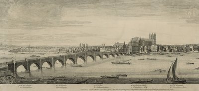 Westminster Bridge, London, tatt fra Mr Scheves Sugar House, rett overfor York House av English School