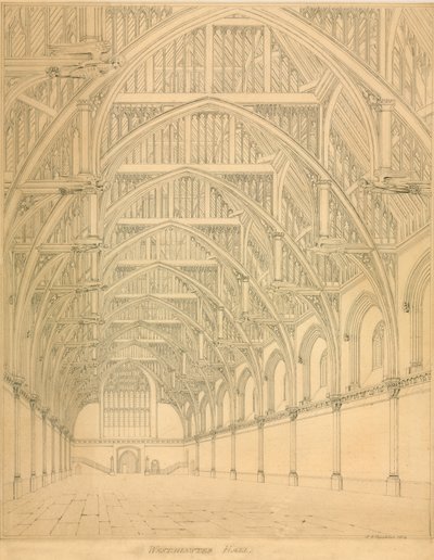 Westminster Hall, 1814 av English School