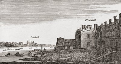 Whitehall, London, slik det var på 1700-tallet, fra 