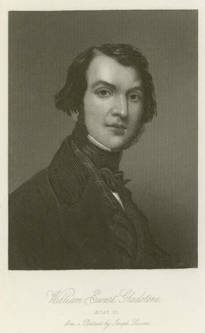 William Ewart Gladstone, Aetat 31 (gravering) av English School