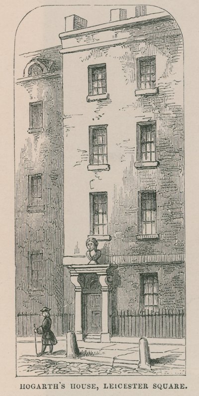 William Hogarths hus, Leicester Square av English School