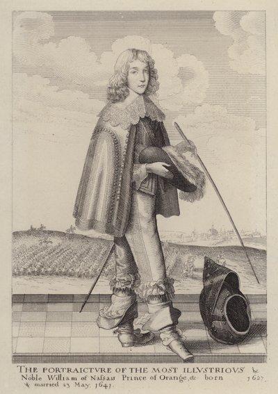 William II av Orange-Nassau, Prince of Orange (radering) av English School