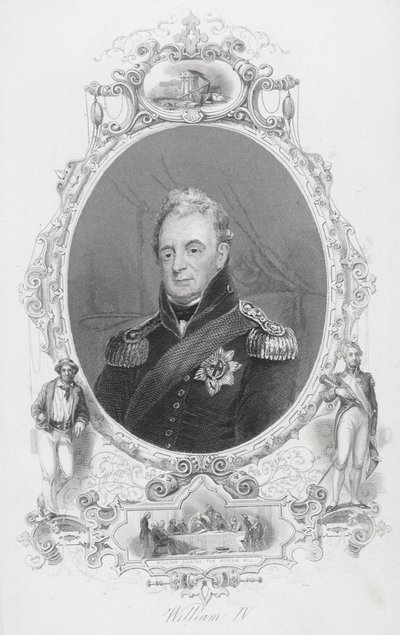 William IV (1765-1837) konge av Storbritannia, Irland og Hannover av English School