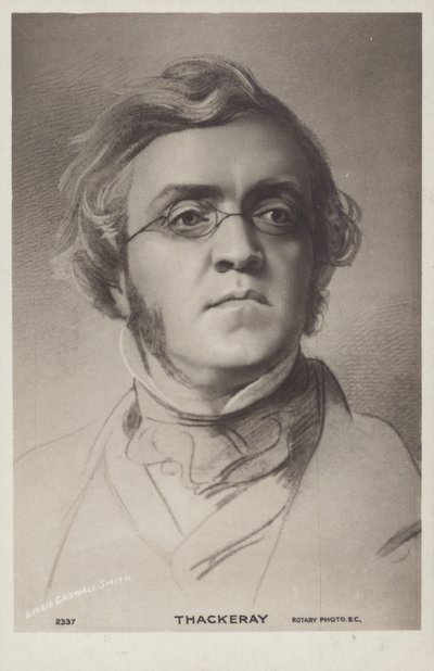 William Makepeace Thackeray (1811–1863), engelsk forfatter (litografi) av English School