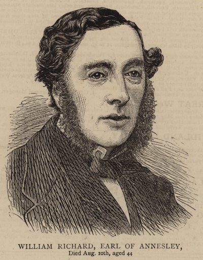 William Richard, jarl av Annesley (gravering) av English School