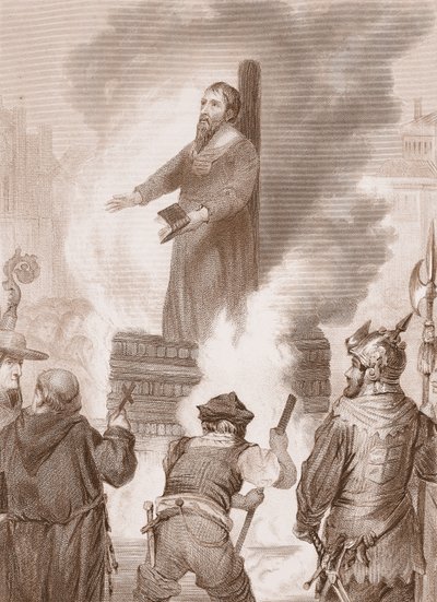 William Sawtres henrettelse, tilskrevet Arnold, gravert av W. French (litho) av English School