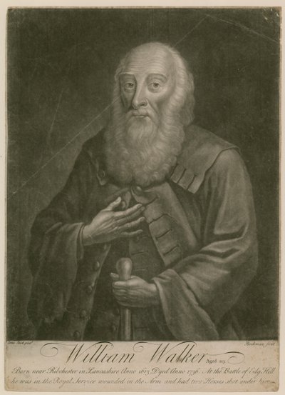 William Walker, 123 år gammel, født i 1613, død 1736 av English School