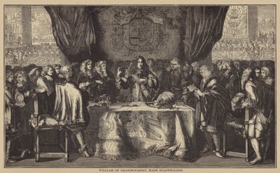 Vilhelm av Oranien-Nassau laget Stadtholder (gravering) av English School