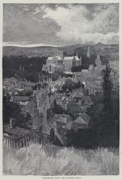 Winchester, fra Eastern Hills (litho) av English School