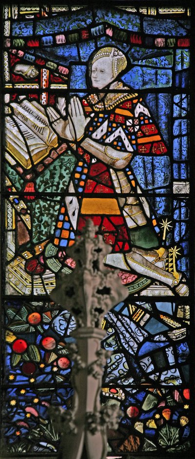 Window Ew som viser Richard Beauchamp (sammensatt figur med kvinnelig ansikt) av English School